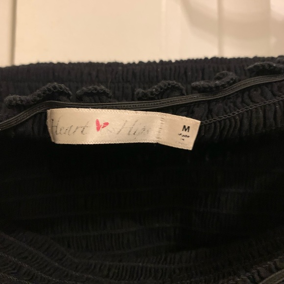 Black Off the Shoulder Shirt - Picture 2 of 3